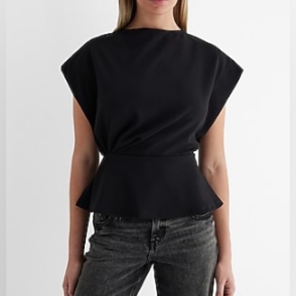 Express black peplum top